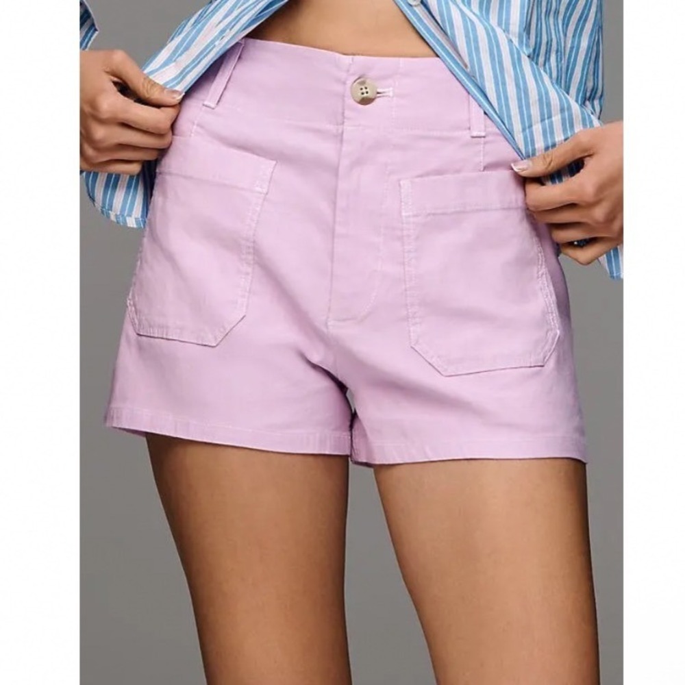 Maeve Anthropologie Colette Shorts In Lavender Purple Size 28